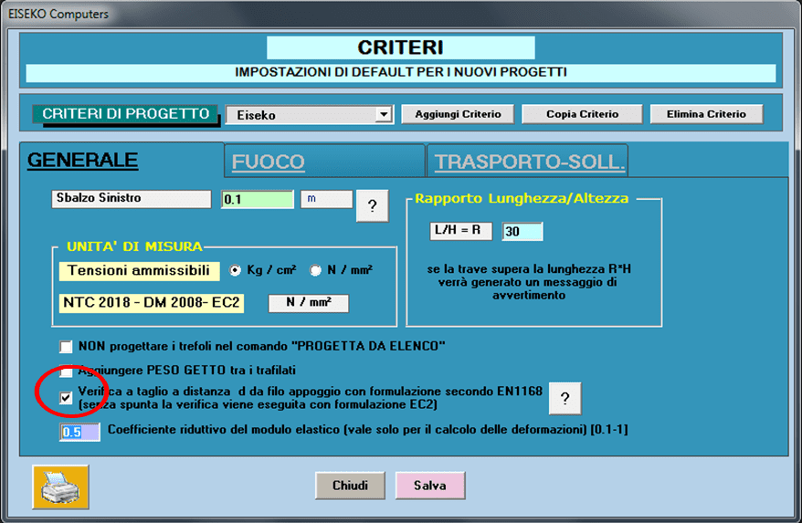 Verifica a taglio EN1168