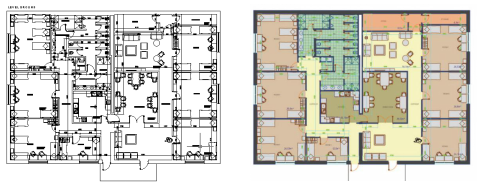 Plot 2D floor plan in ZWCAD to EPS file and render it in Photoshop