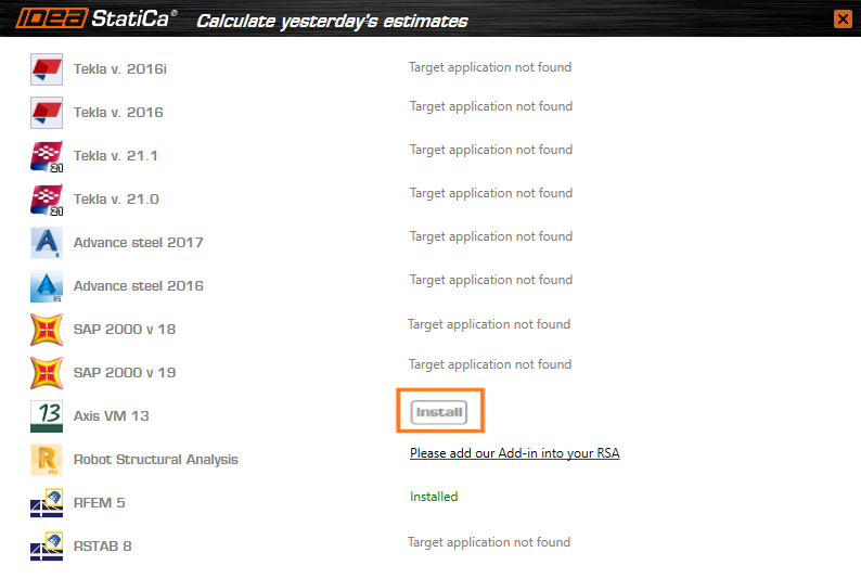 link tra AxisVM e IDEA Connection