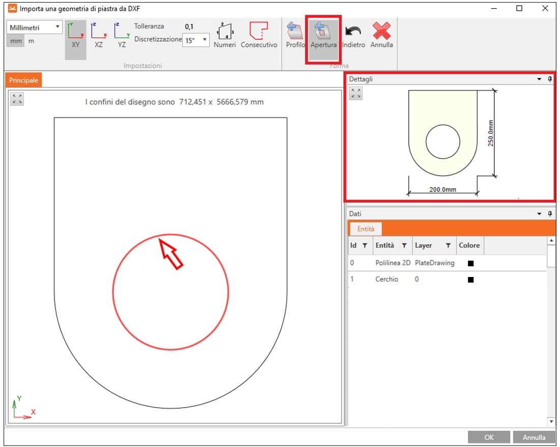 IDEA_STATICA_Importazione_apertura_da_dxf