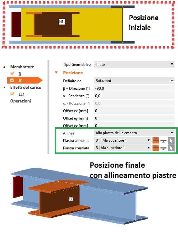 Ideastatica-Allineamento elementi