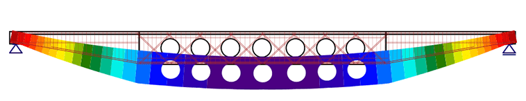 Deflection check Deflection check of reinforced and prestressed concrete girders with the effect of cracking, concrete age (modulus of elasticity), creep, and shrinkage.