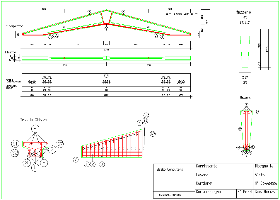 scheda di produzione trave boomerang