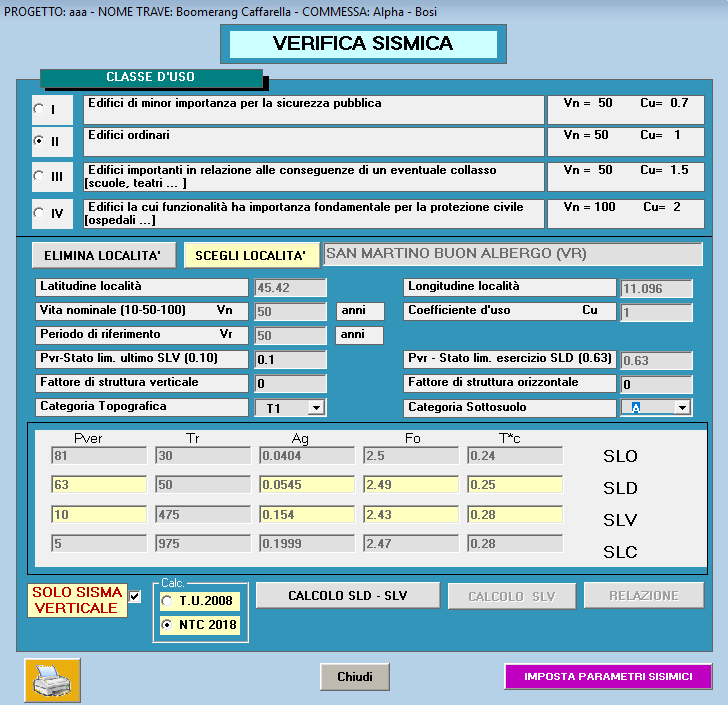 verifica sismica pagina principale