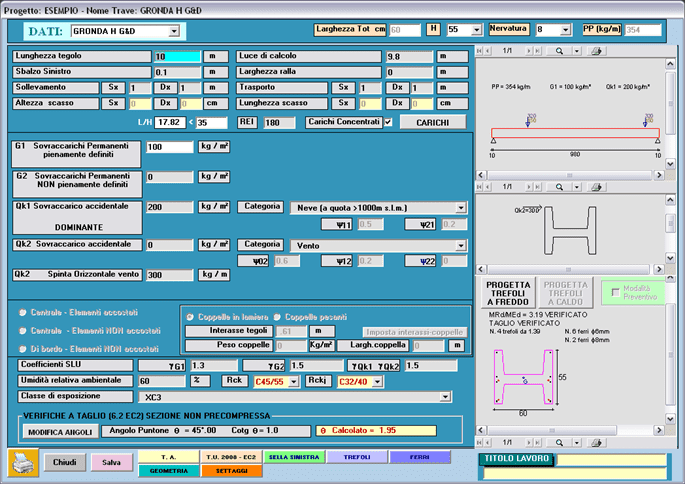 software calcolo travi di gronda