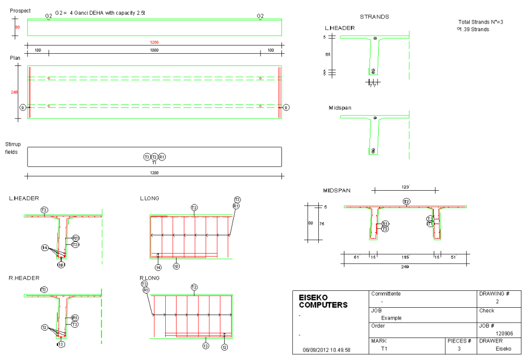 Disegno per la produzione con computo metrico