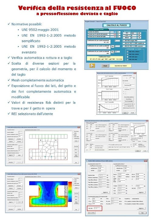 verifica al fuoco di strutture precompresse e in armatura lenta