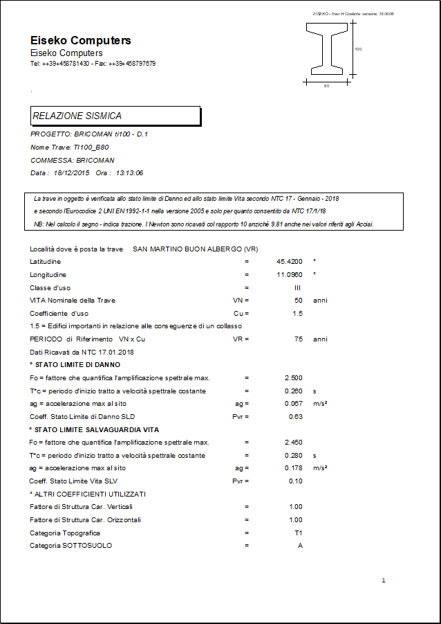 relazione calcolo sismico 