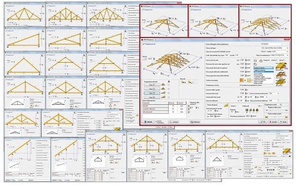 Software calcolo legno e legno lamellare > eiseko computers Sezione tetto in legno