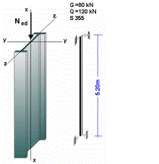 esempio calcolo sezione acciaio