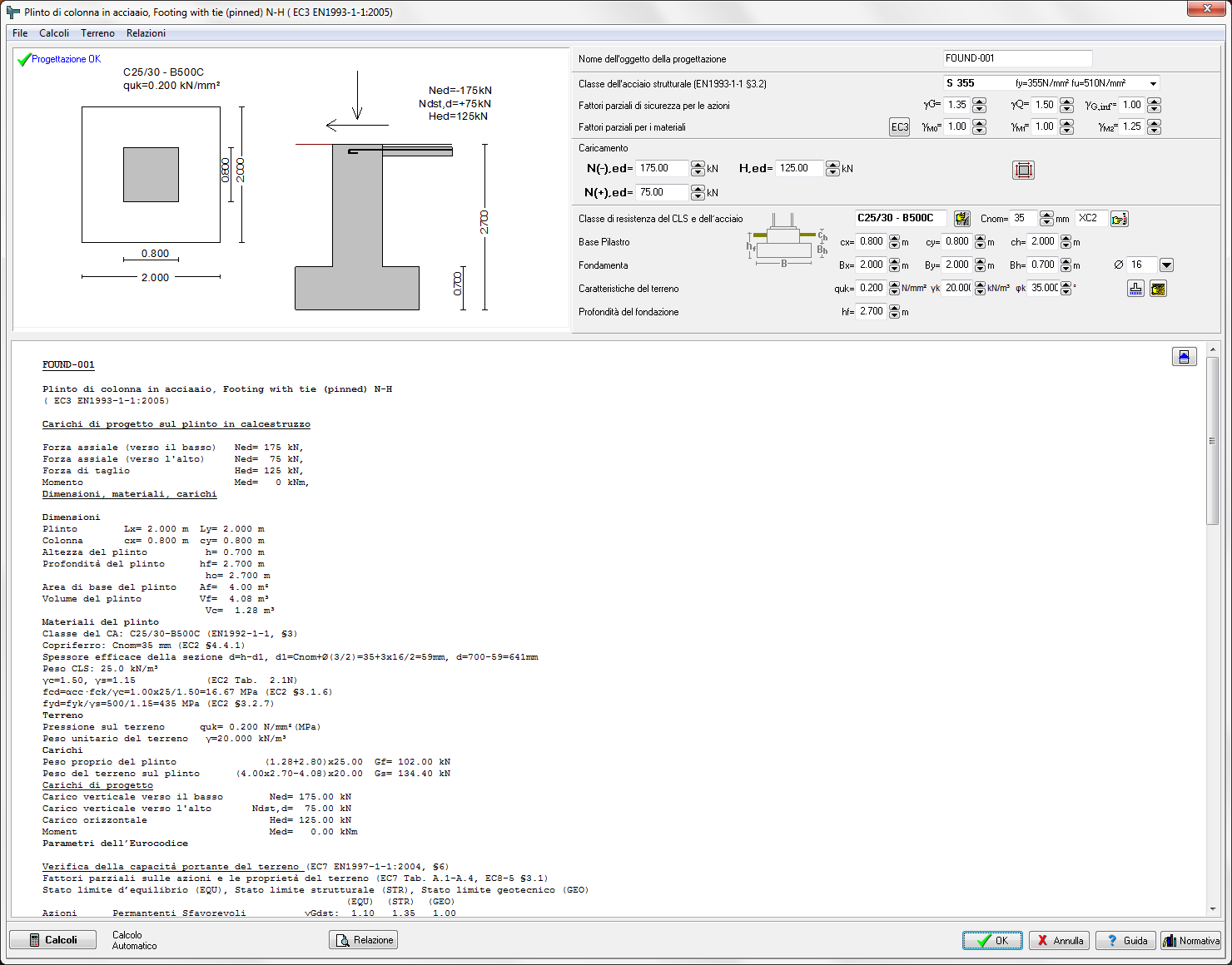 Design of footings of steel structures