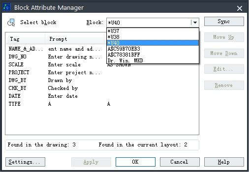 Gestore Attributo di Blocco Visualizzare, modificare e sincronizzare gli attributi in batch