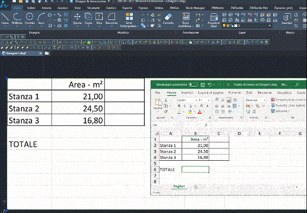 TABELLA DINAMICA_ZWCAD