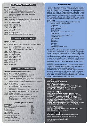 PROGRAMMA XXVII Congresso del Collegio dei Tecnici dell’Acciaio