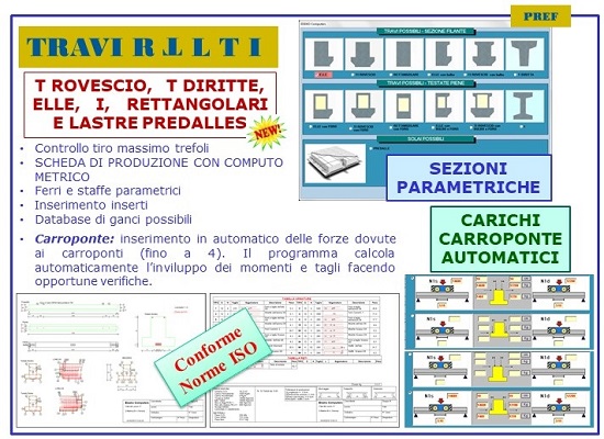 TRAVI A T ROVESCIO, T DIRITTO, RETTANGOLARI, L,  I,  E PREDALLE