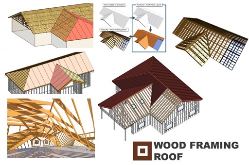 Wood framing roof 